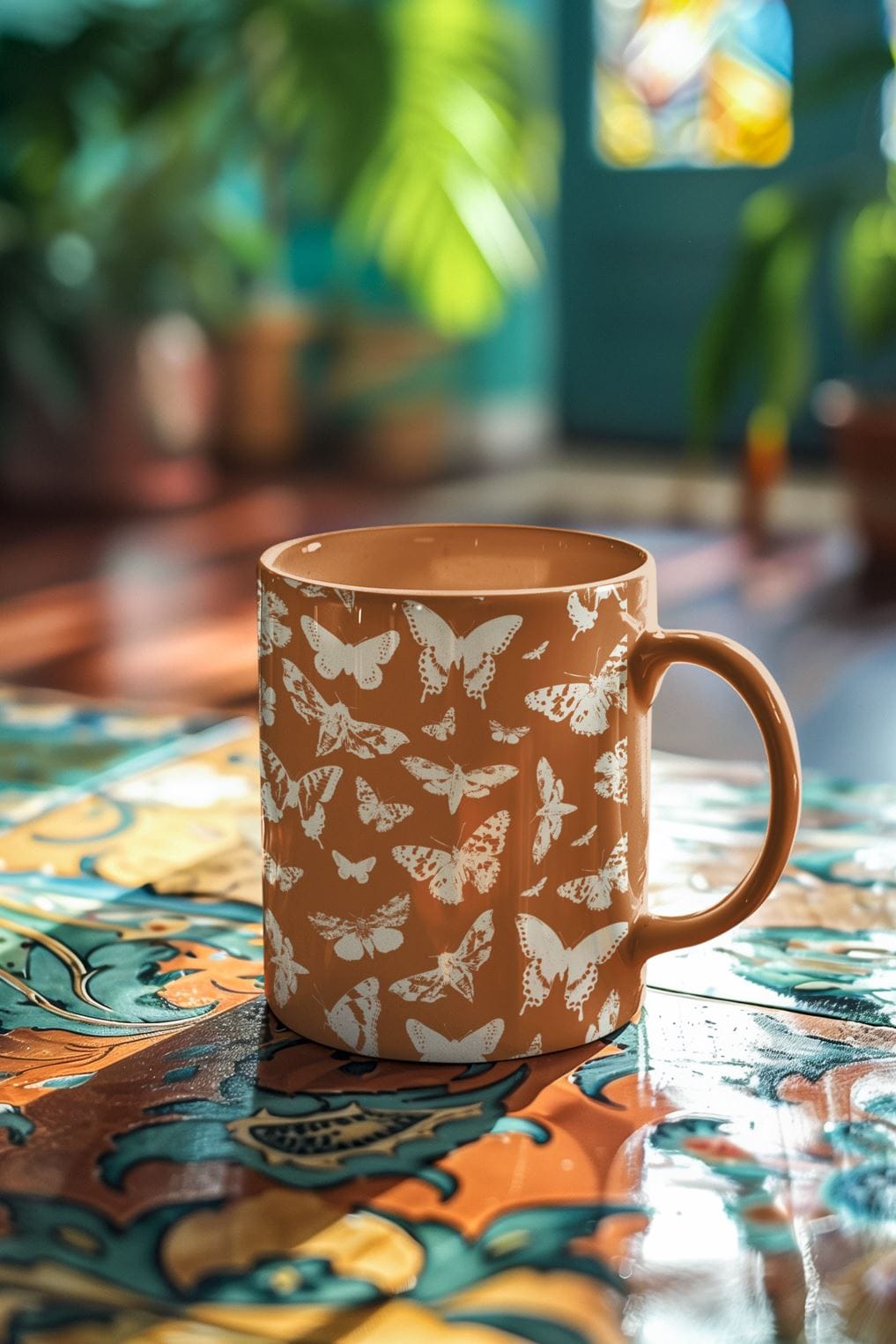 butterfly coffee cup mug for surface pattern design licensing,
