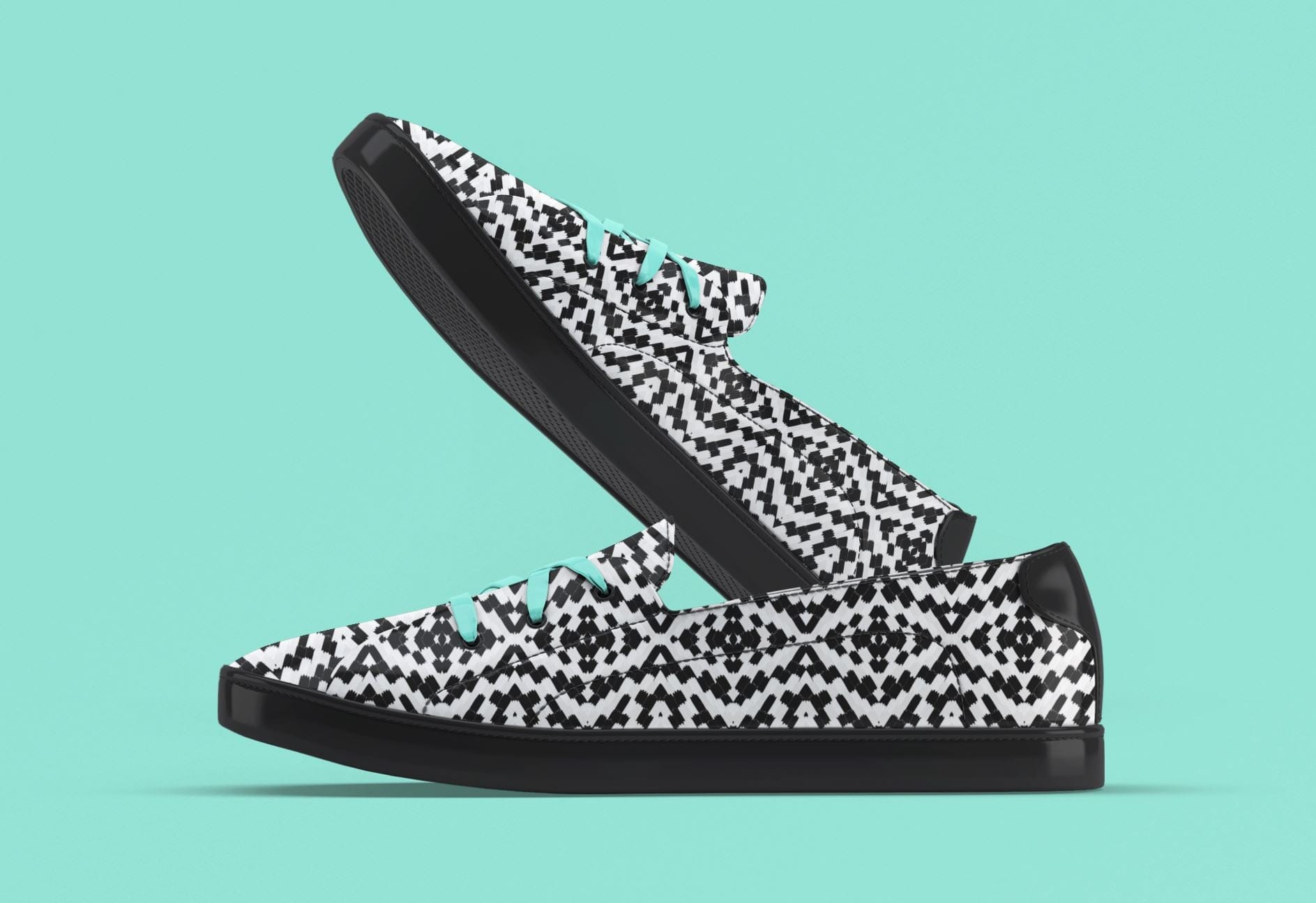 butterfly shoe for surface pattern design licensing, microscopic art