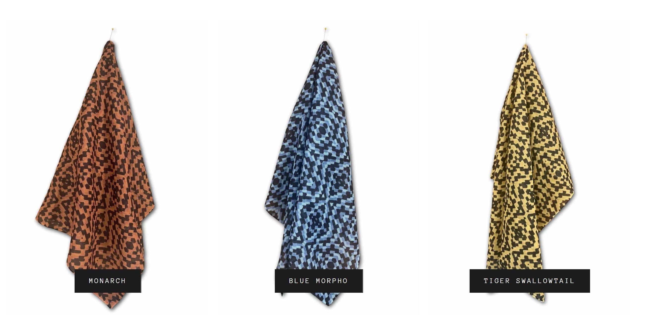 butterfly fabric for surface pattern design licensing, microscopic art