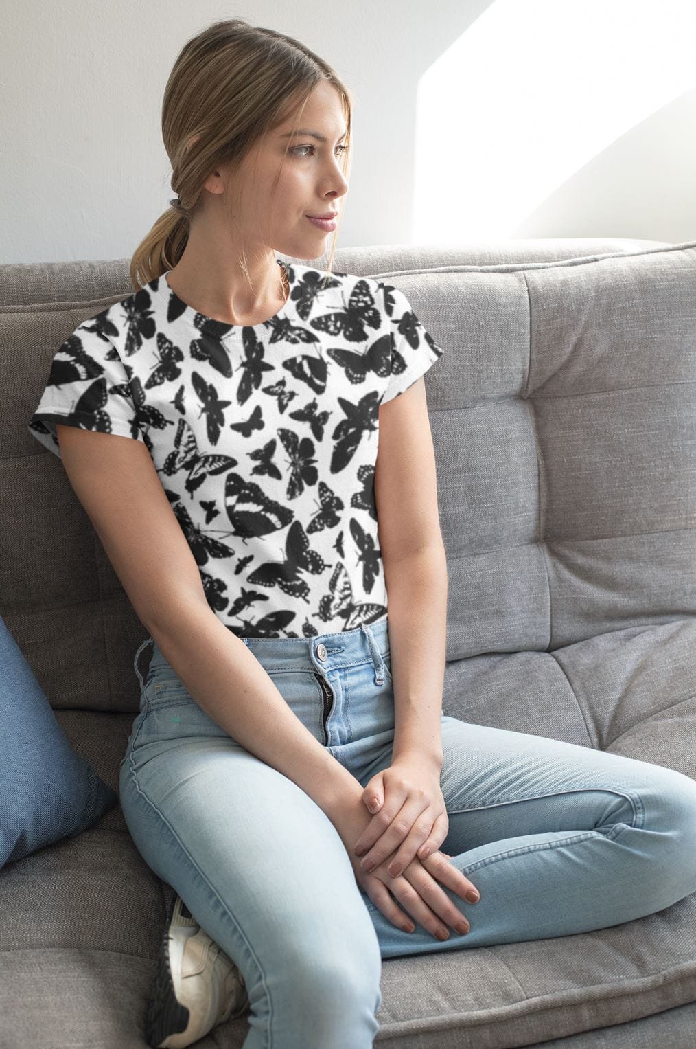 butterfly t-shirt for surface pattern design licensing