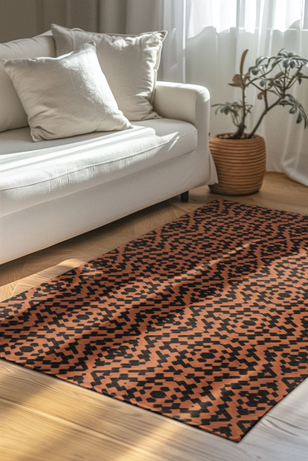 monarch butterfly rug for surface pattern design licensing, microscopic art