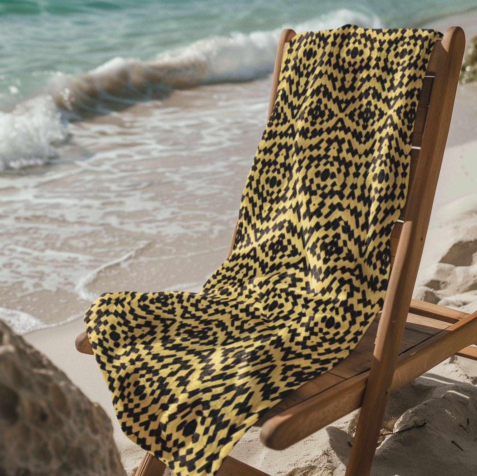tiger swallowtail butterfly beach towel for surface pattern design licensing, microscopic art